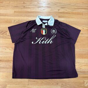 Kith Shadow Stripe Marcel Soccer Jersey 'Rave' Medium